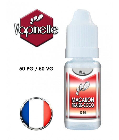E-liquide Vapinette saveur Macaron Fraise Coco 50/50
