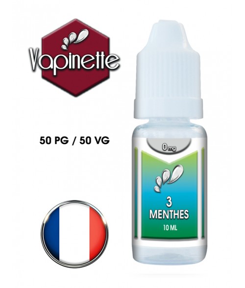 E-liquide Vapinette saveur 3 Menthes 50/50