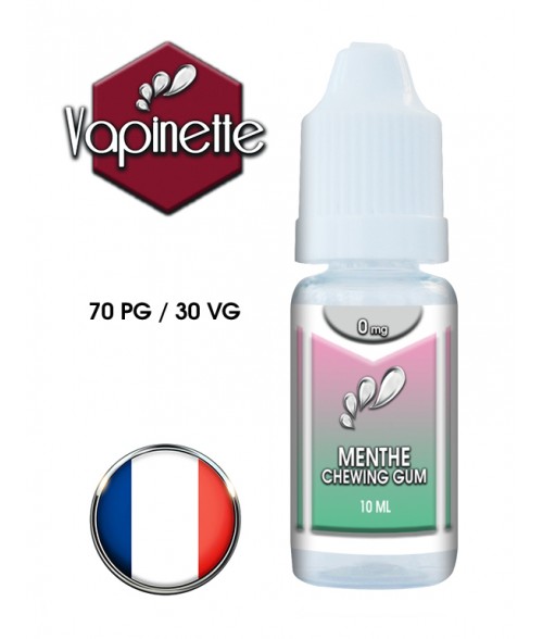 E-liquide Vapinette saveur Menthe Chewing-Gum 70/30