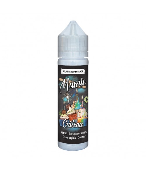Base à Booster Mamie Gâteau 40ml Biscuit Sucre Vanille Crème anglaise Caramel