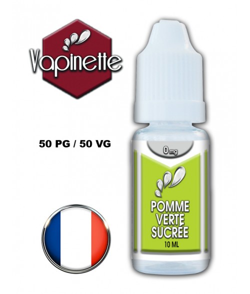 E-liquide Vapinette saveur Pomme verte sucre 50/50